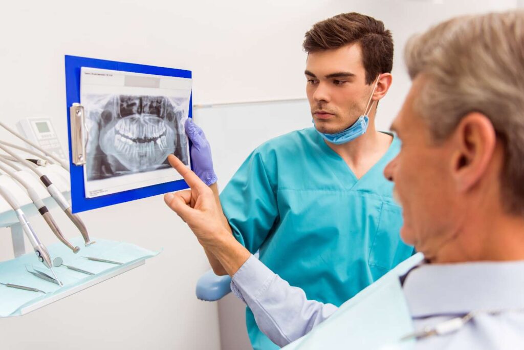 Dentist and patient - X-Rays